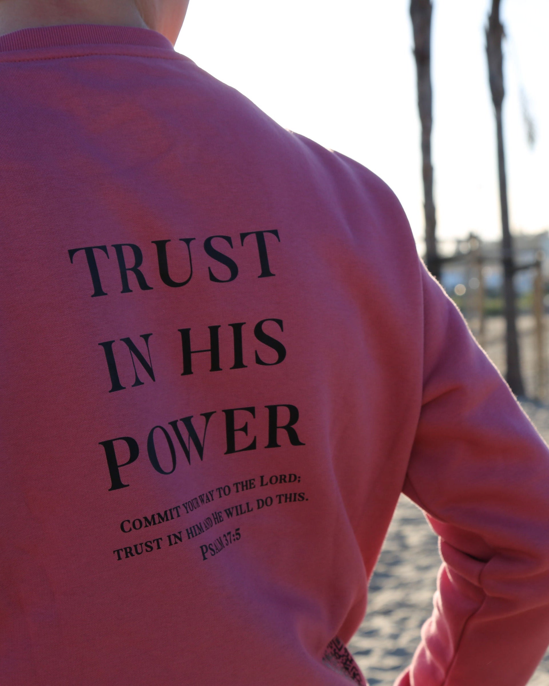 Trust in His Power - Rose Sweatshirt