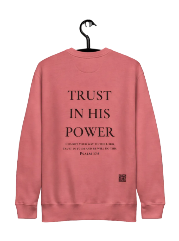 Trust in His Power - Rose Sweatshirt