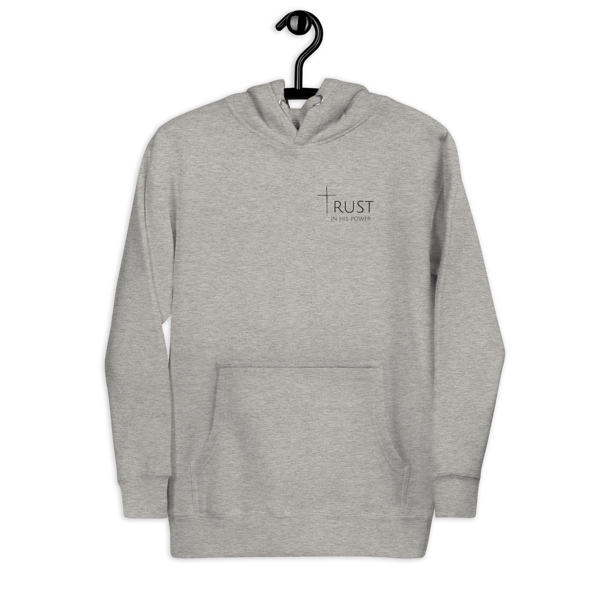 Trust in His Power - Gray Hoodie