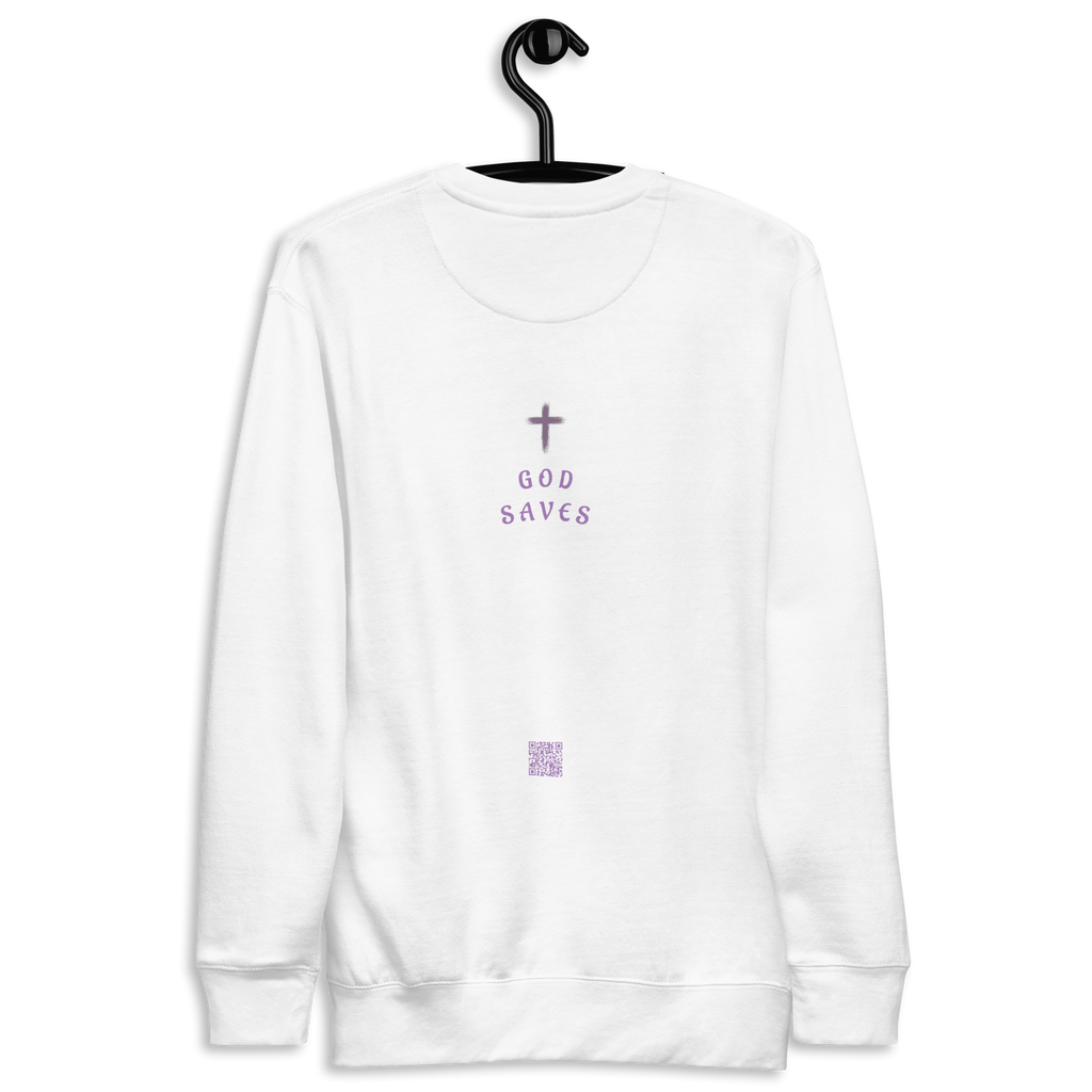 God Saves - White Sweatshirt